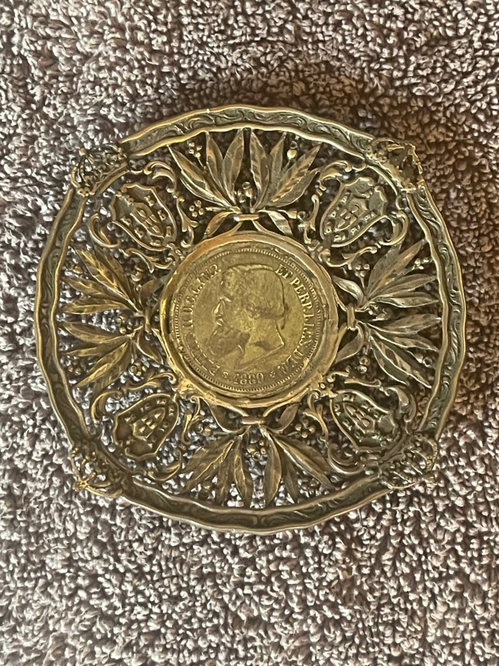 An 1889 Brazil 2000 Reis coin